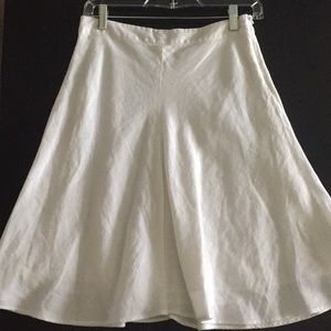 White Linen Skirt